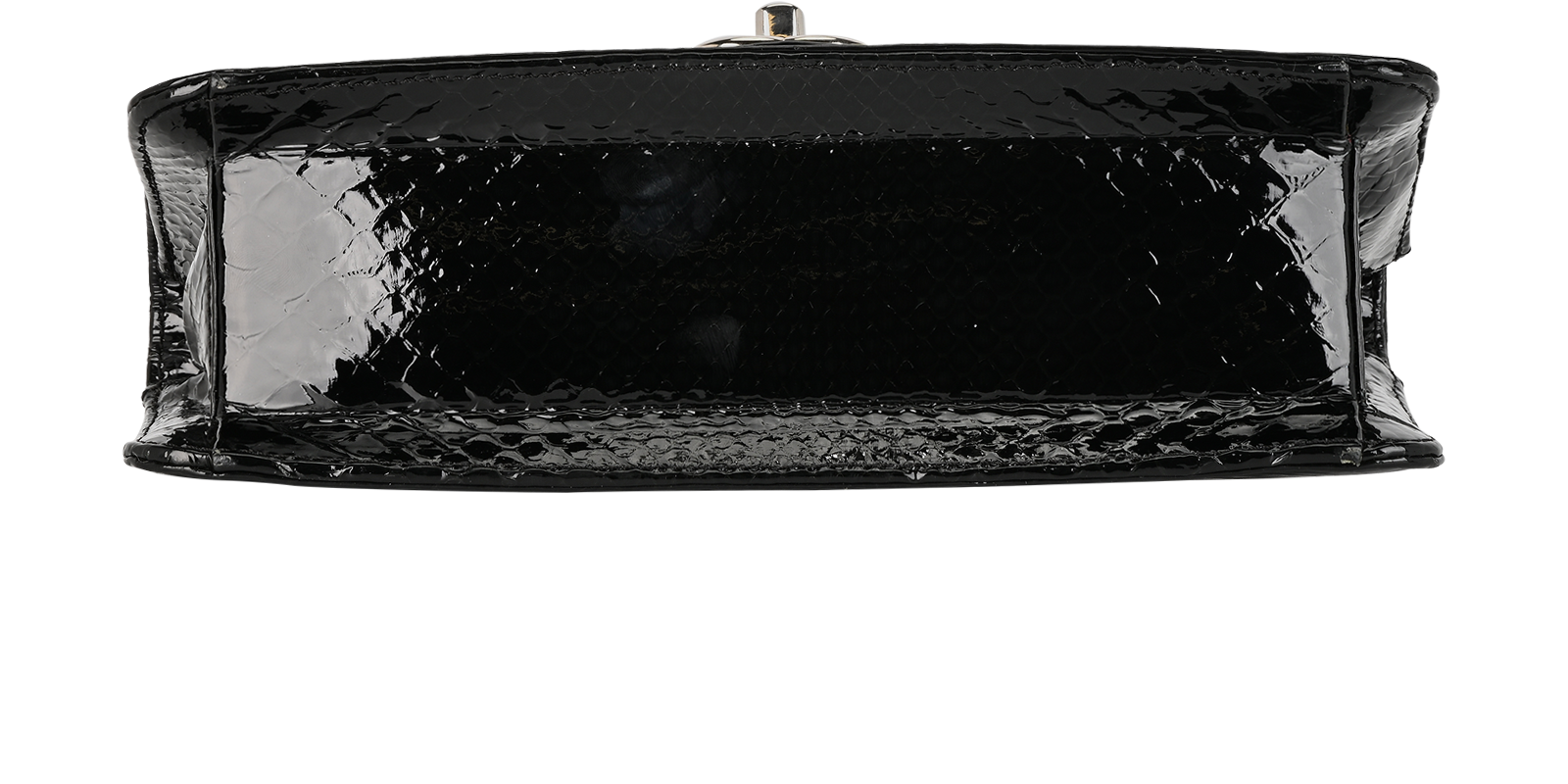 Classique Python Shoulder Bag, &pound;2,300, Handbags, Black, Patent Leather, Top view